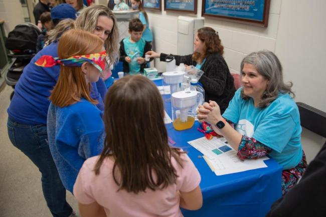 A blind taste-test with E-day attendees to demonstrate what point-of-use water filters can and cannot do